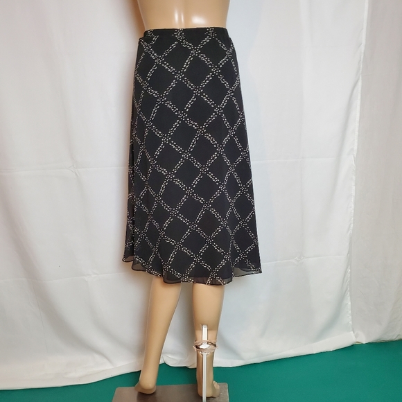 Charter Club Black with White Dots Skirt size 14 - Picture 3 of 5